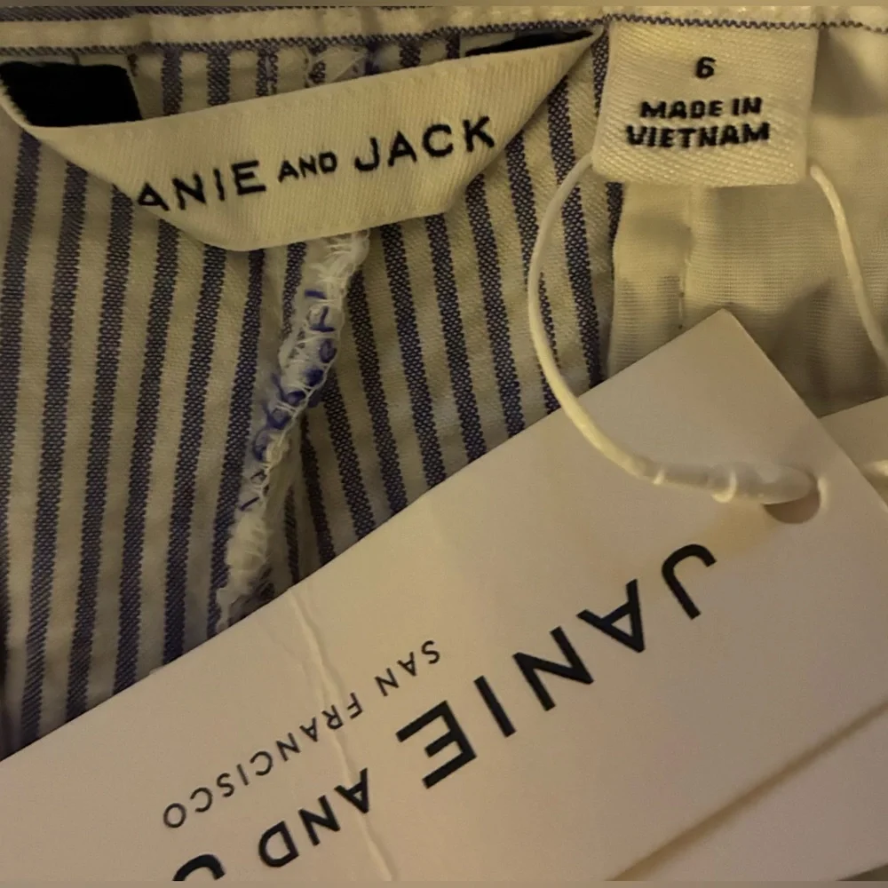 NWT- Janie and Jack Navy and White Striped Trousers
